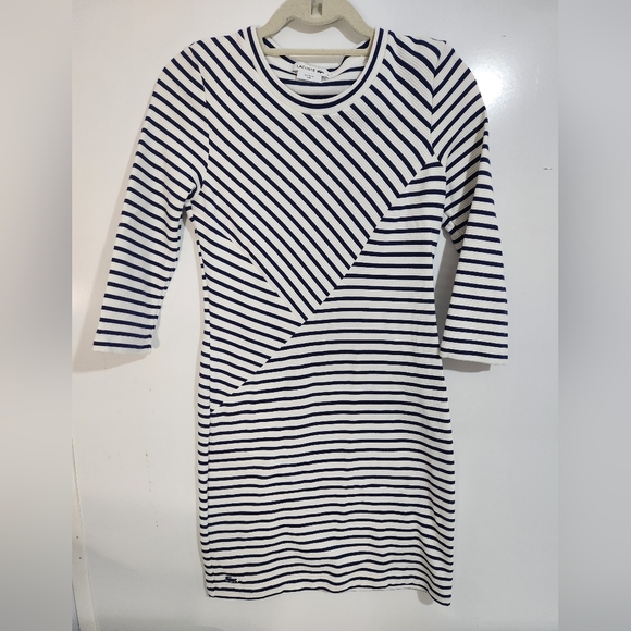 Navy and White Lacoste Dress, Size Medium - Picture 2 of 8